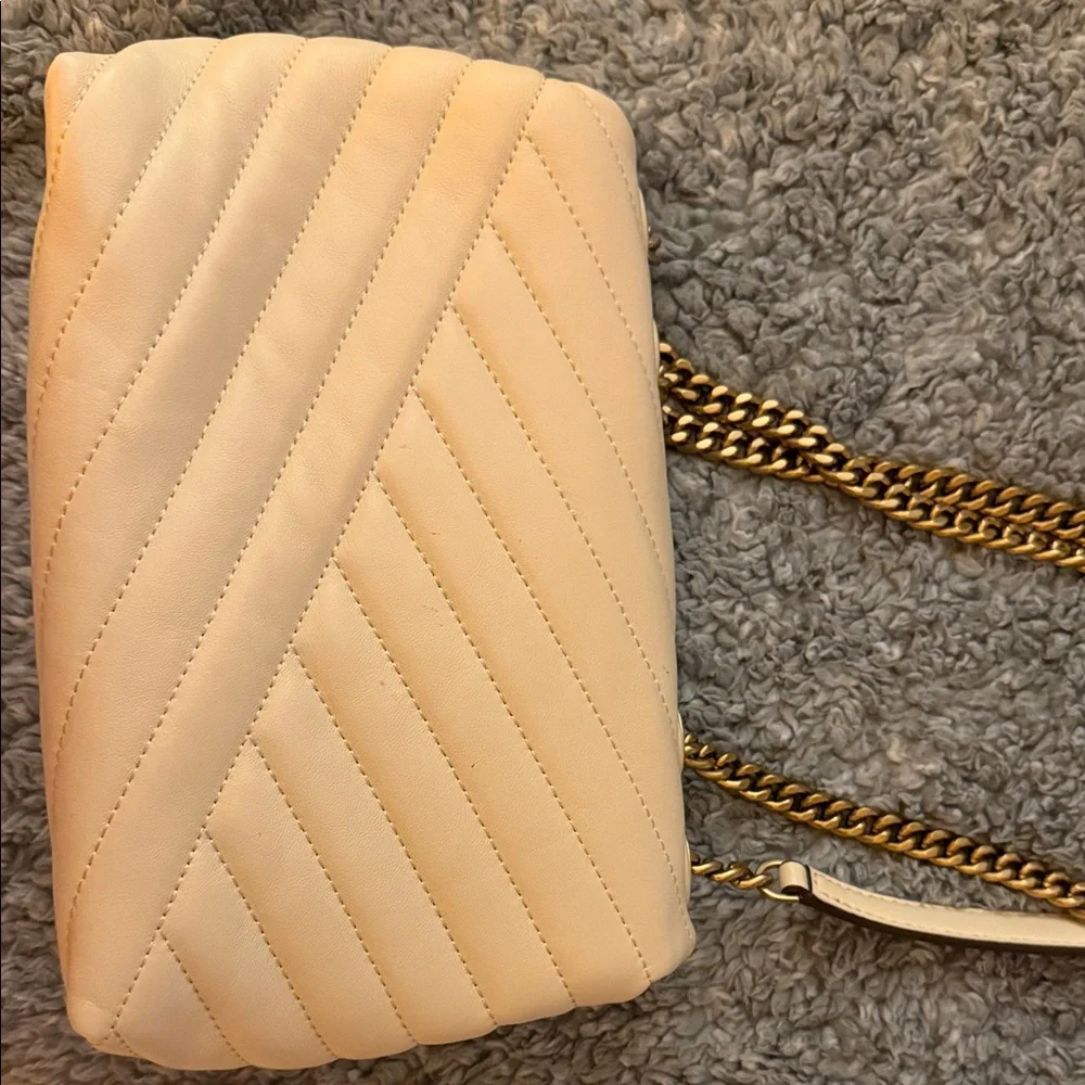 Tory Burch cream  Quilted Shoulder Bag
